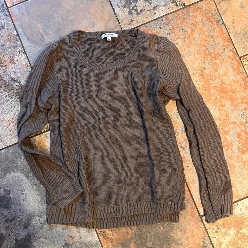 Madewell Women's Brown and Grey Jumper